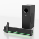 GOVO GOSURROUND 600 Y. 124; 90W Soundbar, 124; 2.1 Channel Home Theatre, 124; Deep Bass from 4 "Subwoofer, 1244; BT v5.3, HDMI, AUX, USB Connectivitás 124; 5 EQ Modes