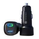 Portronics 80W Dual Output Fast Car Charger Type- C PD & USB, LED Indicator, Töltés Adapter kompatibilis Cars iPhone & Android Smartphone, Smartwatch, Earbud, Power Bank (fekete)
