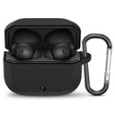 Soup Protective Case Cover kompatibilis OnePlus Nord Buds 3r TWS fülhallgatók Soft Silicone Shock Absorbing Teljes testvédő látható LED indikátor anti Dust Port Plug Biztonságos Precision Fit (fekete)