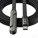 240W USB C USB C gyors kábel láthatatlan telefon stand, 90 ° lapos kord