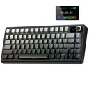 Aula F75 MAX Side- Sgraved Keycaps 3 in 1 Mechanical Gaming Keyboard in 75% Layout with TFT Screen and Knob, Hot Swappable, RGB Backlight, for PC / Mac / Linux Ward124; Gradient Gray, Reaper Switch (F75MaxGrR)