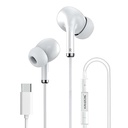 Kratos Tune V5 C típusú fülhallgató Wired, Deep Bass illesztőprogramok Earphone, Inline Control Type c Fejhallgató Mic, Izzadás Ellenálló, Comfort Fit Type c Fülhallgató Hangerő vezérlés, Metallic c pin fülhallgató