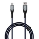 A-C 65W típusú gyorstöltő kábel 480 Mbps adatátvitellel, Tangle- Free Cable Premium Nylon Braided Design & Tartós alumínium ötvözet Shell (Electric Blue)