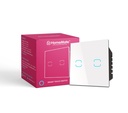HomeMate ® WiFi + BULE 2- Way 2 Gang Touch Switch 124; No Hub Required Without 124; Dry Contact Switch 124; Home Automotive - 124; Commerble with Alexa and Home (1, White)