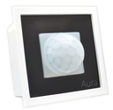 AURA 360 Degree PIR mozgásérzékelő, energiatakarékos mozgásérzékelő 1 Way Switch, automatikus szoba fény érzékelő kapcsoló idő késleltethető állítható Fits moduláris Fitting Roma, Veto, Rider (csomag 1), fehér