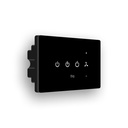 IOTICS Smart Wifi Board: 3 x Lights Switch and 1 x Fan switch Module. Ujj érintés, távirányító, App Control. Voice via Home / Alexa. Háztartási automatizációs megoldás (fekete)