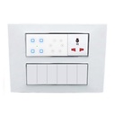 Smartefi Touch 5 Port (3 Smart Switch és 1 Smart Fan Regulator, 1 Smart Plug) Moduláris WiFi, kompatibilis Alexa & Home, Fehér (Méret: 12M (220mmx160mmx40mm))