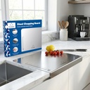 HomeWiz nagy acél vágódeszka konyhához - 100% Rozsdamentes acél vágódeszka 124; Heavy Duty Chopping Board