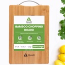 Rusabl XLarge Bamboo favágó tábla, fémmarkoló, 36x26 cm