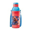 Milton Marvel Kool Elite 600 Insulated Water Bottle for School Kids I Food Grade, Leak Proof Flip Top Lid, Easy to Carry Loop, Insulated Thermo Sipper Bottle for Kids, 492 ml, Red (Spider - Man print)