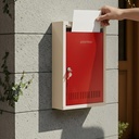 Plantex levél Box Home / GI Steel Mail Box / Javaslatok Box Office / Complinate Box for Lote / Post Box for Home Gate & a Secure Lock - (Red & Elefory) - Big Size Wall Mounted