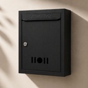 JIALTO levél doboz a hazai kapuhoz, Wall Mounted Metal Mail Box zárral és kulccsal, vízálló posta doboz kültéri használatra, Javaslattétel és panaszdoboz iroda, iskola és társadalom (fekete)
