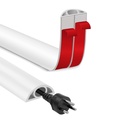 Serplex ® PVC Floor Cord Hider, 6.6 ft Rugalmas Self- ragasztókábel borító