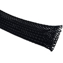 Rpi üzlet - 6mm Polyester fonott nyél, nylon fonott henger, huzalozott henger bővíthető hüvelyk a jó drót védelem, színes fekete, 1 Meter
