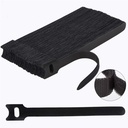 Hian újrahasználható kábelkötegek, hook és hurok kord Straps, 6 inch, fekete, állítható újrahasználható vezeték szervezők kábel menedzsment, PC, TV, íróasztal, Home and Office, csomag 60