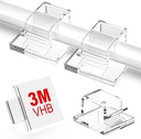 IMOX Mini Adhezive Cable - Frissített Wall Wire Holders for Cable Management: kis kord a fal, alatt asztal, Diwali Lights, autó, Ethernet, elektromos Wire Hook (csomag 40)