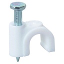 Elegáns Casa Cable Clip, fehér, 200 darabos
