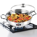 MILTON Pro Cook 3- Layer Thick Trivole Alsó I Induction Cookware & Gas Stove Friendly Stainless Steel Kadhai with Glass Lid 28cm Therapy 124; 4.2 literl 124; Kadai for Coffee 124; Deep Frying 124; Stir- Fry 124; Silver