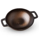 Az Indus Valley Super Smooth Cast Iron Kadai 124; Közepes, 25.4cm / 10 hüvelyk, 2.5Ltr, 2.4kg, nem-stick, Pre- Seasoned Kadhai, 100% Tiszta & Toxinmentes, Nincs Chemical Coating