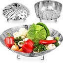Jig- Tik Növényi Steamer Basket, Prémium Rozsdamentes Steel Veggie Steamer Basket - Folding Explandable Steamers to Fits Various Size Pot (5.5 Inch - 10.5 Inch)