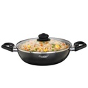 Prestige Omega Deluxe 24cm Gránit Fry Pan üveg fedél 124; Gáz & Induction draft