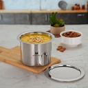 MIKARA Stainless Steel Tope, Lid '124; Flat Bottom, Bottle 124; Heavy Duty Konyha Cookware Helymegtakarítás (750 ml)
