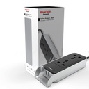 Anchor by Panasonic 6A 2 Universal Socket with 2 USB Port | 6A Extension Board with 2.4A 2 USB Port | Multi Plug Socket for Home Wall, Office (22052)