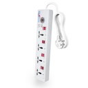 MX 4 Outlet Universal Spike Protector 5 Amp with Individual Switches & Fuse Protection, Extension Board with Universal Sockets, Power Strip for Multi Plug Power Extension Board for Home & Office