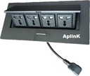 Desktop Pop Up Box with 4 Outlets Connection Box Desktop Pop Up Outlet (Black)