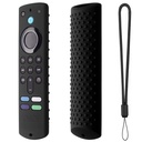 Silicone Cover Case kompatibilis a Fire TV Stick 3rd Gen 2021 Remote Full Wrap Remote Cover Lanyard (D- Black) [Távoli nem tartalmazza]