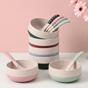 Eha Földi-Friendly Leves Bowls Spoons Set of 6-124; 250 ml -124; Made with Rice Husk Biokompozit