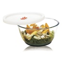 SIGNORA WARE Boroszilícium üveg keverő Bowl Lid & Steam Release Knob, Clear, 500ml, Mikrohullámú széf, hőálló, közvetlen hűtőszekrény Oven, Ideális tároláshoz, újratöltéshez és kiszolgáláshoz