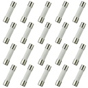 BOJACK T6.3AH250V 5x20mm 6.3A 250V Slow-Blow Ceramic Fuses 6.3 amp 250 Volt 0.2x0.78 Inch Ceramic Tube Time-delay Fuses (Pack of 20 Pcs)