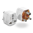 GM Modular 3005 Travel Adapter Universal Multi- Pin Sockettel, 6A Adapter Home Office and Travel Use, Shockprotect Polycarbonate Body