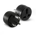 MX 3 Pin Universal Round Conversion Plug Adapter Pack 2, 180 ° Rotálható Multi Plug Socket átalakító, Compact Travel Power Adapter Home & Office, kompatibilis Indian & International Plugs