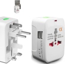 rts 224 + Országok támogatott 2026 Universal Travel Adapter Plug Travel Adapter International Minden egy Világszerte Universal Travel Adapters kompatibilis Smart Phone, Laptop, Mobil, Camera, Tabletta