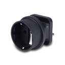 MX 3 Pin Indian Plug to Europe Schuko Socket Adapter 15A, Heavy Duty Power Plug Converter, Kompatibilis Indian 3 Pin Plug to EU Schuko Socket, Compact Travel & Home Use Adapter