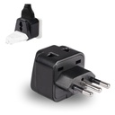 Orei India Olaszországba, Líbia, Chile & More (L típus) Travel USB Adapter Plug - 2 in 1 - Ce Certified - Rohs Compliant -Black Color (Db12A- Blk)