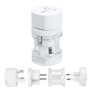 HUMBLE Universal Travel Adapter - International Multivity All-in-One Solution for US, AUS, UK, EU, NZ, Europe, North / South America & 150 + Countries (Round) (Fehér)