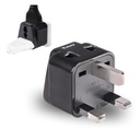 Orei India UK Plug Adapter 2 in 1 Type G Travel Adapter - Commerble with UK, EAE, Dubai, & Hong Kong - Ideális Laptop, Mobiles, & Chargers CE & Rohs Certified, Black