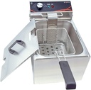 Electric Deep Fryer, 8L Countertop Stainless Steel Deep Fryer with Basket, Reset Button, Temperature, 1500W Single Large Tank for Control for Home Kitchen, Restaurant, Commercial