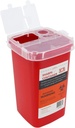 Ever Ready First Aid Sharps Container with Split Lid Design and Locking Mechanism for Sharp Waste Disposal, 1 Quart