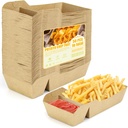 50 PC Nacho Trays, 16oz Disposable Nacho Containers with Chip and Dip Holder,2 Compartments Kraft Paper Food Boats Taco Snack Trays for Parties, Movie Night Supplies and Concession Stands (50, 16oz)