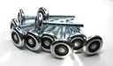 #US 10 Pack 2" Steel Commercial Grade Garage Door Rollers W/ 4" Stem 10 Ball Bearing