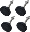 Antrader 4Pcs M8 Thread Adjustable Foot Cups Reinforced Nylon Base 2 Inch Diameter Articulated Feet Furniture Leg 2 Inch Thread Length Leveling Foot