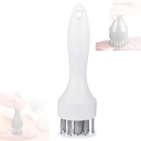 Meat Tenderizer Tool, Stainless Steel Meat Pounder Tools Meat Tenderizer Tool with Ultra Sharp Stainless Steel 21 Sharp Needle Blades for Tenderizing and Cooking Kitchen Gadgets (White, 1pcs)