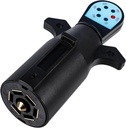 Trailer Light Tester, 7 Pin Trailer Plug Testerwith Red LED, 7 Way Trailer Plug Testerfor Diagnosing and Fixing Trailer Socket Circuit Problems