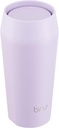 bru Travel - Insulated Coffee Cup Travel Mug for Hot Drinks, Leakproof, Ceramic Lined (12 oz, Purple Dream)