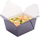 Restaurantware Bio Tek 30 Ounce Take Out Boxes 50 To Go Lunch Boxes - Tab-Lock Closure Heat-Tolerant Gray Paper Disposable Lunch Boxes Greaseproof For Hot And Cold Foods
