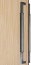 MTSON Door Handle Sliding Barn Door Pull Handle for Wooden Door, Commercial Stainless Steel Entry Door Handles Set for Internal External, Mounted Back to Back (Color : Black, Size : 60 cm (24"))